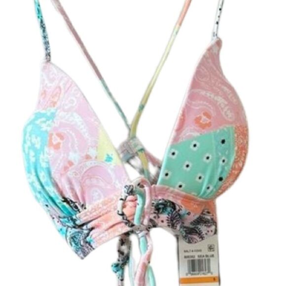 NWT Salt + Cove Juniors' Tunnel-Front Midkini Top swimwraf, swimming suit - Picture 6 of 9